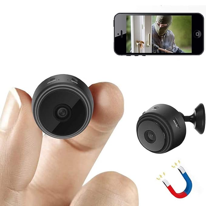 WiFi Spy Camera Hidden for Home Outdoor High HD Focus Spy Magnet Mini Live Stream Night Vision IP Wireless 1080P Audio Video Hidden Indoor Nanny Camera for Home Offices Security