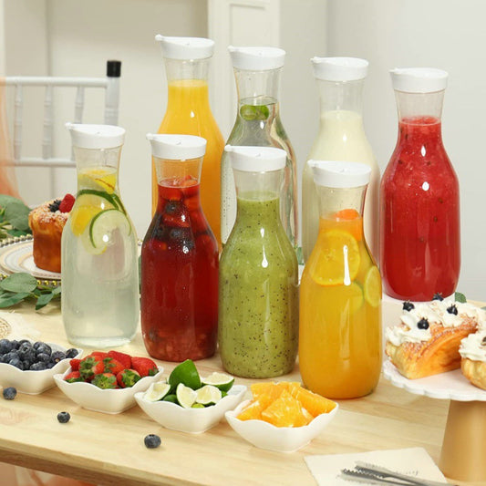 1500ml Juice Bottle, Milk Bottle, 50 oz Sealed Lid Cold Water Bottle, Plastic Jug, Beverage Bottle, Coffee Cold Brew Pot