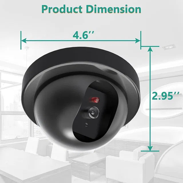 Dummy Fake Security CCTV Dome Camera with Flashing Red LED Light