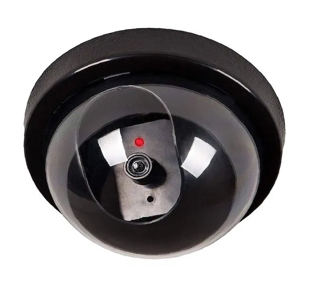 Dummy Fake Security CCTV Dome Camera with Flashing Red LED Light