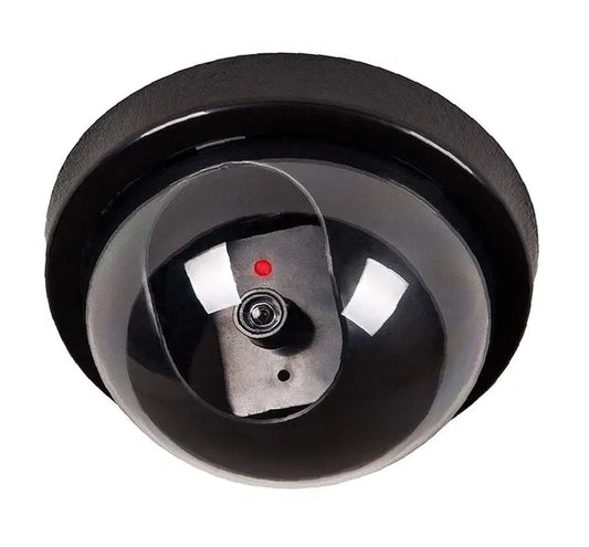 Dummy Fake Security CCTV Dome Camera with Flashing Red LED Light